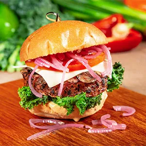 Fancy Burger trifft auf veganes Menü